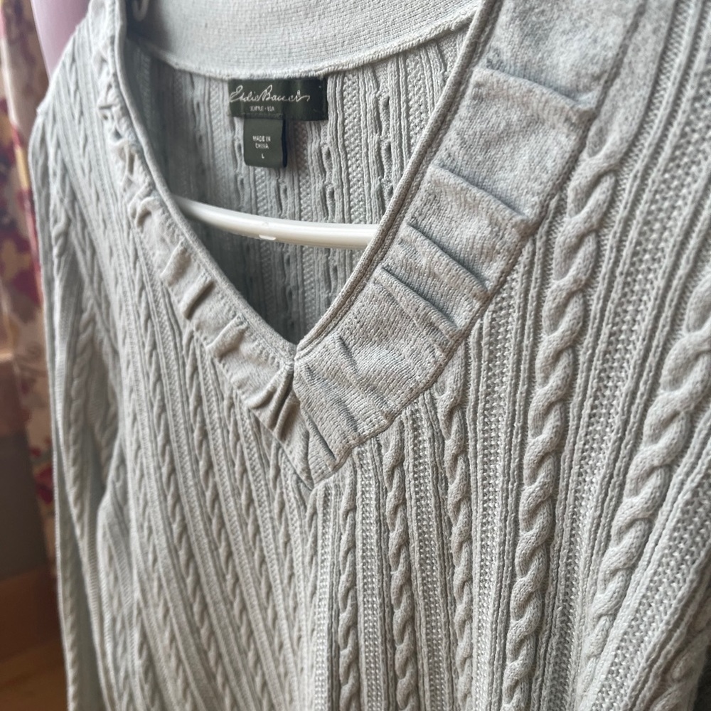 Eddie Bauer light green sweater